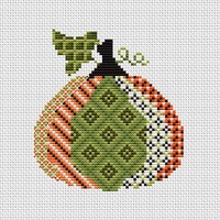 Patterned Pumpkin CROSS STITCH Kit - 3