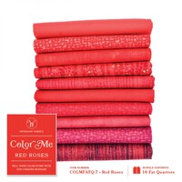 Colour Me RED ROSES - FQ Bundle 10pc