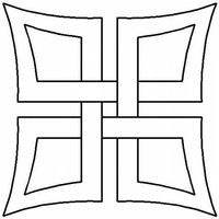 Quilt Stencil Celtic Square