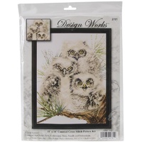 Owl Trio Counted Cross Stitch Kit