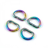 Emmaline - D-rings for 1/2in Straps - Iridescent Rainbow