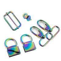 Emmaline - Double Flip Shoulder Bag Hardware Kit Iridescent Rainbow