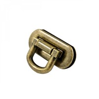 Oval Flip Lock Antique Brass