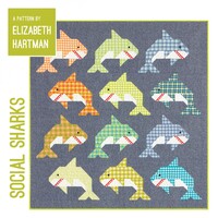 Social Sharks Quilt & Pillow Pattern by Elizabeth Hartman