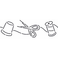 Quilt Stencil Thimbles & Thread Border