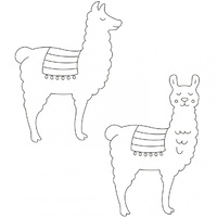 Quilt Stencil Llama-tude
