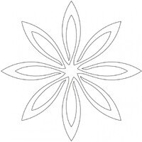 Quilt Stencil Star Anise 10in x 11in 