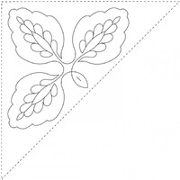 Quilt Stencil Pomegranate Setting Triangle 10in x 15in 