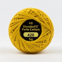 Wonderfil Eleganza 8wt Solid Perle Cotton Ball- OLD GOLD