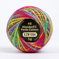 Wonderfil Eleganza 8wt Variegated Perle Cotton Ball- BOUNCY CASTLE