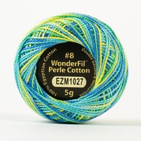 Eleganza 8wt Variegated Perle Cotton Ball- SEASIDE CABANA