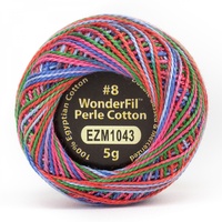 Wonderfil Eleganza 8wt Variegated Perle Cotton Ball- SUGAR RUSH