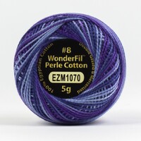 Wonderfil Eleganza 8wt Variegated Perle Cotton Ball- PURPLE HAZE