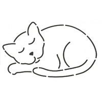 Catnapper 5 in x 3 in Quilt Stencil