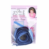 Reversible Coil Zipper 3 yards - 8 slides - Blue
