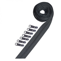 Reversible Coil Zipper 3 yards - 8 slides -Charcoal