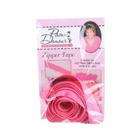 Reversible Coil Zipper 3 yards - 8 slides - Hot Pink