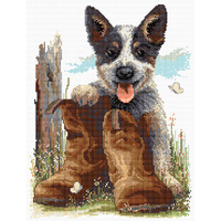 Bluey's Boots Cross Stitch Pattern