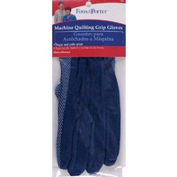 Machine Quilting Gloves Medium Blue 1 pair