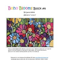 Laura Heine BOHO Blooms Block #4 Collage Pattern