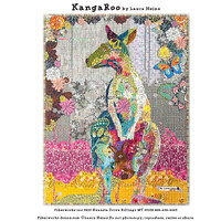 Laura Heine - Kangaroo Collage Pattern