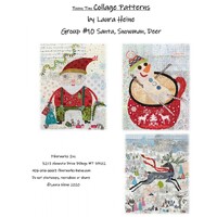 Teeny Tiny Collage Pattern Group #10 Santa Snowman Deer
