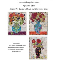 Laura Heine - Teeny Tiny Collage Pattern Group #11 -Bouquet, Mosaic and Statement Vases