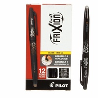 Frixion Pen Black Fine Point - .07 Heat erasable - Single Pen