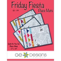 Friday Fiesta Placemats Quilt as You Go Pattern