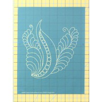 Full Line Stencil Dream Feather Elegant Bird