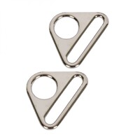 Triangle Ring Flat 1-1/2in Nickel Set of Two