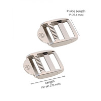 Strap Adjuster Nickel Set of Two - 1in