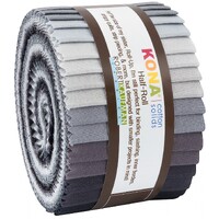 Kona Cotton Solids Jelly Roll Strips - Stormy Skies - 24pc