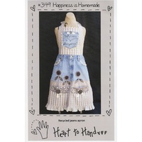 Happiness I Homemade Recycled Jeans Applique Apron Pattern