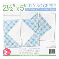 Foundation Paper - Flying Geese Quilt Block 2-1/2in x 5in