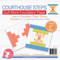 Foundation Paper - Courthouse Steps 6in Quilt Block Pad by Lori Holt