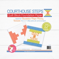 Foundation Paper -Courthouse Steps 12in Quilt Block Pad by Lori Holt