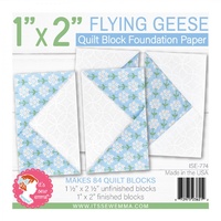 Foundation Paper 1in x 2in Flying Geese Quilt Block Pad