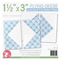 Foundation Paper - 1 1/2in x 3in Flying Geese Quilt Block Pad by Lori Holt