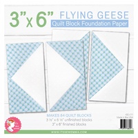 Foundation Paper- 3in x 6in Flying Geese Quilt Block Pad by Lori Holt