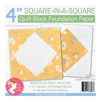 Foundation Paper 4in Square in a Square Quilt Block Pad by Lori Holt