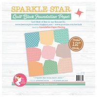 Foundation Paper -Sparkle Star Quilt Block 12in Pad by Lori Holt