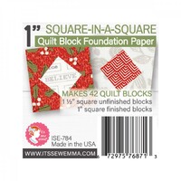 Foundation Paper 1in Square in a Square Quilt Block Pad by Lori Holt
