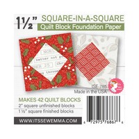 Foundation Paper 1.5 in Square in a Square Quilt Block Pad by Lori Holt