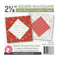 Foundation Paper 2.5 in Square in a Square Quilt Block Pad by Lori Holt