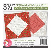 Foundation Paper 3.5 in Square in a Square Quilt Block Pad by Lori Holt