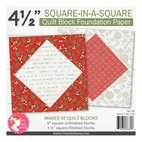 Foundation Paper 4.5 in Square in a Square Quilt Block Pad by Lori Holt