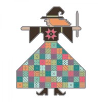 The Quilted Witch Enamel Needle Minder
