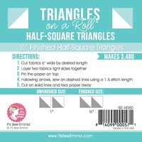 Triangles on a Roll 1/2in Half Square 