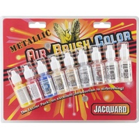 Jacquard Pack- Metallic Airbrush Color Pack .5oz 9/Pkg